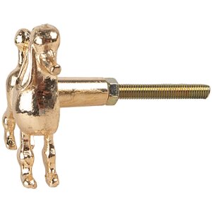 Clayre Eef Türknauf Hund Pudel Goldfarben Eisen...