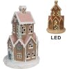 Clayre & Eef 6PR4308 Dekoration Haus mit LED Ø 14x22 cm / 3xAAA