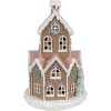 Clayre & Eef 6PR4308 Dekoration Haus mit LED Ø 14x22 cm / 3xAAA