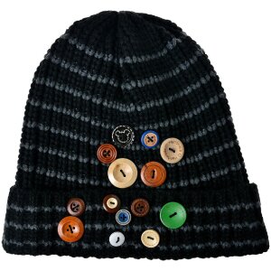 Juleeze JZKCA0006Z Kinder-Beanie schwarz mit grauen...
