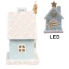 Clayre & Eef 6PR4201 Dekoration Haus mit LED 9x8x15 cm