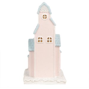 Clayre & Eef 6PR4202 Casă decorativă cu LED 13x13x26 cm