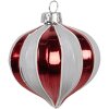 Clayre Eef glob de Crăciun Ø 8x8 cm Roșu Alb Sticlă Design clasic
