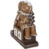 Clayre Eef Weihnachtsdekorationsfigur Pfefferkuchenmann 11x4x13 cm Braun