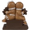 Clayre Eef Weihnachtsdekorationsfigur Pfefferkuchenmann 11x4x13 cm Braun
