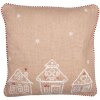 Clayre Eef GBB21 Husă de pernă Gingerbread House Brown White 40x40 cm Cotton Country House