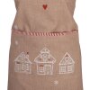 Clayre Eef Șorț de bucătărie Gingerbread House Brown 70x85 cm Bumbac Christmassy