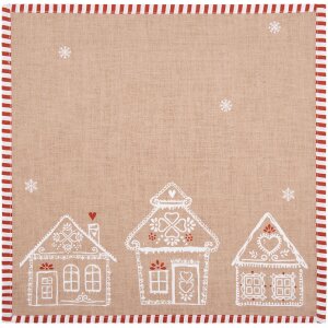 Clayre Eef Servietten 6er Set Lebkuchenhaus 40x40 cm...