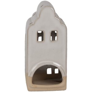 Clayre & Eef Tea Light Holder Casa Bej Ceramică 7x6x14 cm Stil de țară