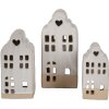 Clayre & Eef Tea Light Holder Casa Bej Ceramică 7x6x14 cm Stil de țară