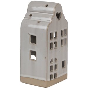 Clayre & Eef 6CE1790 Porzellan-Teelichthalter Haus...