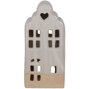 Clayre & Eef 6CE1791 Porzellan-Teelichthalter Haus...