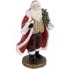 Clayre & Eef 6PR4278 Weihnachtsmann-Figur Rot 13x10x23 cm Polyresin Klassisch
