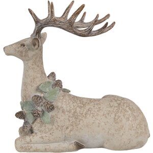 Clayre Eef Dekorationsfigur Hirsch Braun 31x16x29 cm...