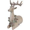 Clayre Eef figura decorativă cerb maro 31x16x29 cm poliresin stil țară