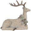 Clayre Eef figura decorativă cerb maro 31x16x29 cm poliresin stil țară