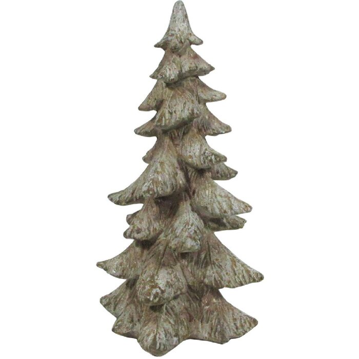 Clayre & Eef Weihnachtsbaum Deko Braun 19x18x36 cm Polyresin Landhausstil