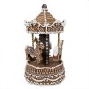 Clayre Eef Music Box Carousel Brown Crăciun decorare Gingerbread Style