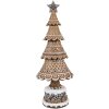 Clayre Eef Weihnachtsbaum Lebkuchen-Design Braun Ø 16x42 cm Landhausstil