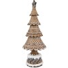 Clayre Eef Weihnachtsbaum Lebkuchen-Design Braun Ø 16x42 cm Landhausstil