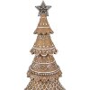 Clayre Eef Weihnachtsbaum Lebkuchen-Design Braun Ø 16x42 cm Landhausstil