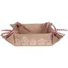 Clayre Eef Brotkorb Lebkuchenhaus 35x35x8 cm Braun Baumwolle Landhausstil