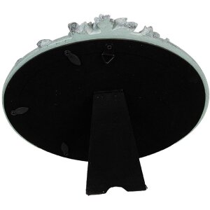 Clayre & Eef Bilderrahmen Oval 13x18 cm Grün Vintage Kunststoff Glas