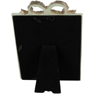 Clayre & Eef 2F1163 Bilderrahmen Grün 16x2x22 cm Romantisch Schleifen-Dekor