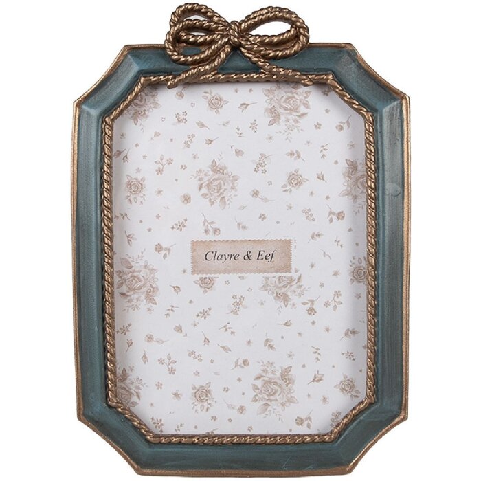 Clayre & Eef 2F1164 Cadru foto verde 16x2x22 cm 13x18 cm Plastic Sticlă