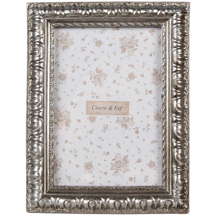 Clayre & Eef Bilderrahmen 10x15 cm Silber Bohemian Design