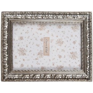 Clayre & Eef Bilderrahmen 10x15 cm Silber Bohemian Design