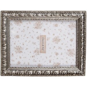 Clayre & Eef 2F1172 Cadru foto argintiu 17x2x22 cm / 13x18 cm Boho Style