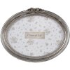 Clayre & Eef 2F1175 Fotorahmen Silberfarbig Oval 18x3x13 cm / 15x10 cm