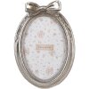 Clayre & Eef 2F1177 Fotorahmen Silber Oval 13x3x19 cm für 10x15 cm Foto