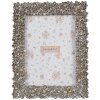 Clayre & Eef 2F1183 Fotorahmen Silberfarbig 18x2x23 cm Retro Blumen Design