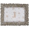 Clayre & Eef 2F1183 Fotorahmen Silberfarbig 18x2x23 cm Retro Blumen Design