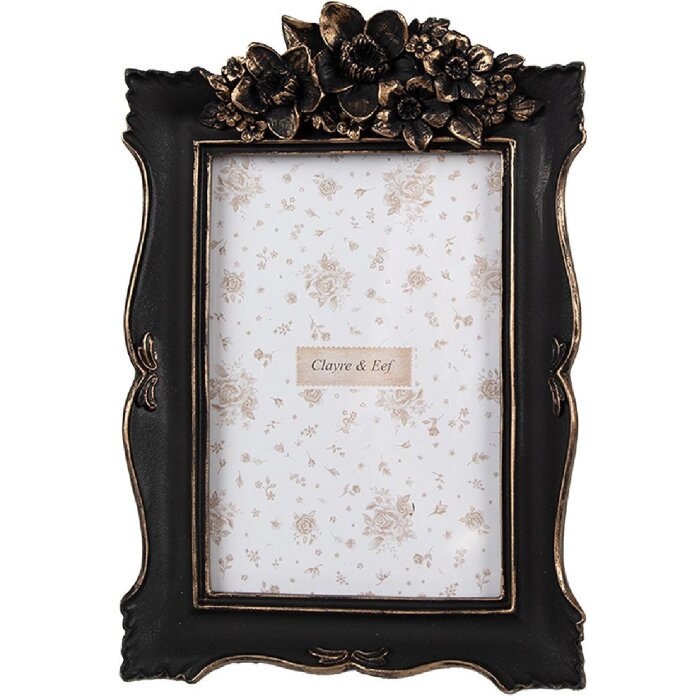 Clayre & Eef 2F1185 Rama foto Black Antique 15x3x22 cm pentru fotografii 10x15 cm