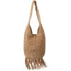 Juleeze JZBG0301 geantă de plajă 35x35 cm maro sintetic franjuri boho-look