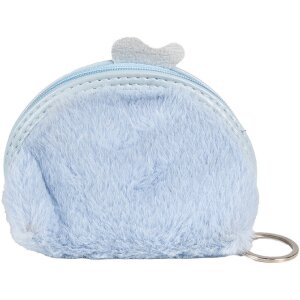 Juleeze JZWA0211 Börse 12x2x14 cm blau mit Gesichtsmotiv und Schlüsselring