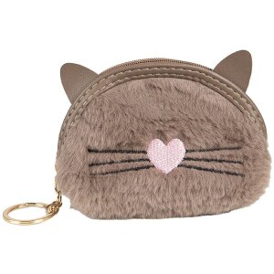 Juleeze JZWA0215 Börse Katzen-Look 12x2x10 cm Braun