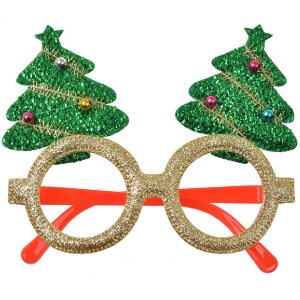 Clayre & Eef Weihnachtsbrille Tannenbäume Gold...