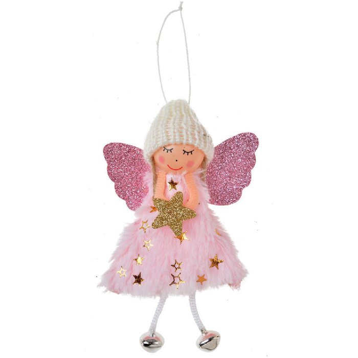 Clayre & Eef 65680P Decorațiune cuier înger 8x3x15 cm