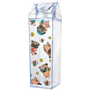 Clayre & Eef 65706 Trinkflasche 1000 ml 8x8x26 cm