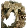 Clayre & Eef 65772 Weihnachtskranz Gold Grün Kunststoff Ø 40x10 cm