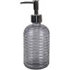 Clayre & Eef Seifenspender Schwarz Ø 8x19 cm 400 ml Glas Badezimmer Accessoire