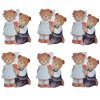 Clayre & Eef 65641 Klammer mit Bären Set 6 4x1x5 cm