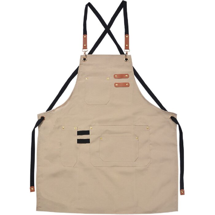 Clayre & Eef KT041.040BE Schürze Beige 75x66 cm