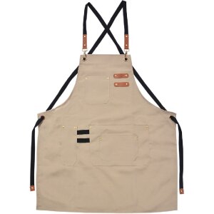 Clayre & Eef KT041.040BE Schürze Beige 75x66 cm