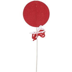 Clayre & Eef 65853 Weihnachtsdeko Lollipop Rot Weiß 15x1x41 cm Kunststoff