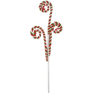 Clayre & Eef 65857 Dekoration Zuckerstange 68 cm Rot...